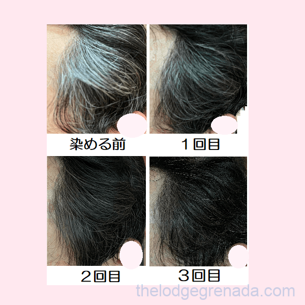 もみあげだけを染めるテストの結果